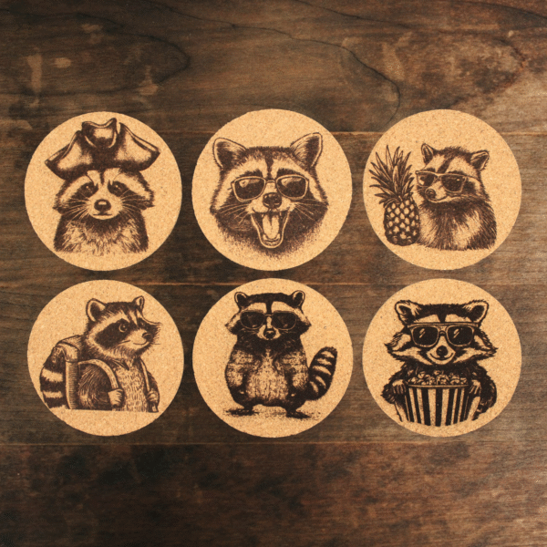 Raccoon Edition Korkuntersetzer