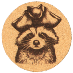 Raccoon Edition Korkuntersetzer - Ø10cm