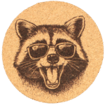 Raccoon Edition Korkuntersetzer - Ø10cm