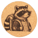 Raccoon Edition Korkuntersetzer - Ø10cm