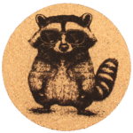 Raccoon Edition Korkuntersetzer - Ø10cm