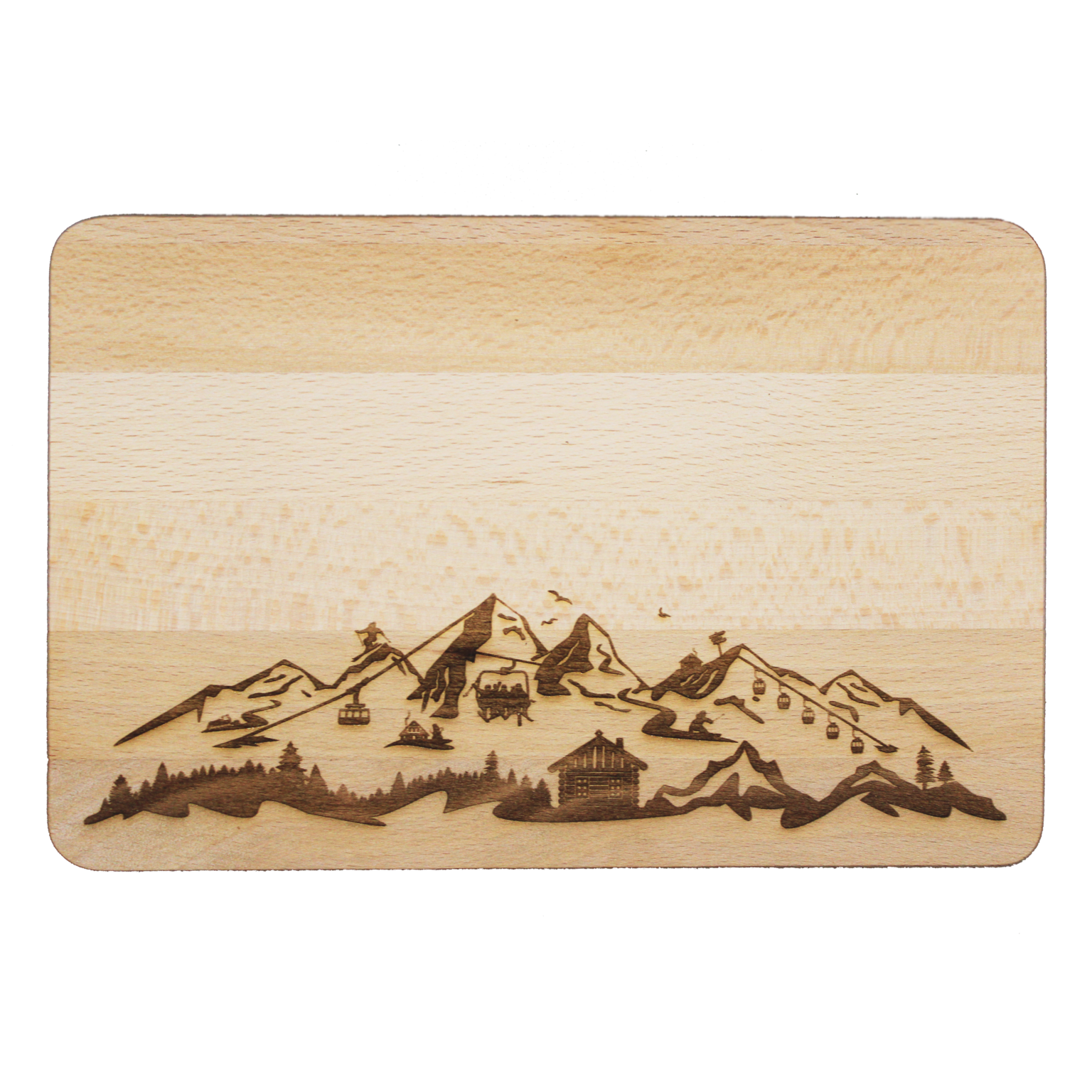 Frühstückbrettchen - Winterspass -  Buche – Bild 2