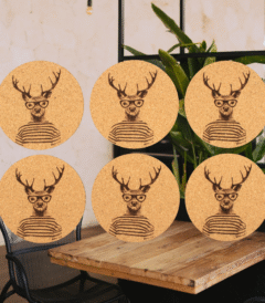 Hirsch Korkuntersetzer – Ø10cm