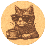 Cat Edition Korkuntersetzer