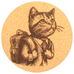 Cat Edition Korkuntersetzer