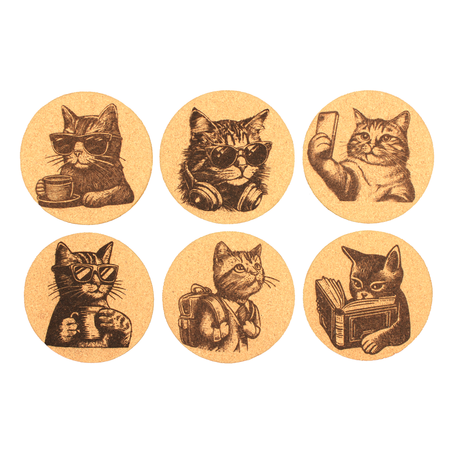 Cat Edition Korkuntersetzer