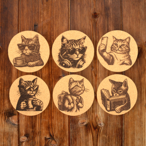 Cat Edition Korkuntersetzer