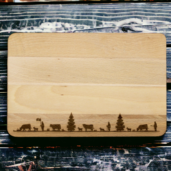 Frühstückbrettchen – Buche – Alpaufzug